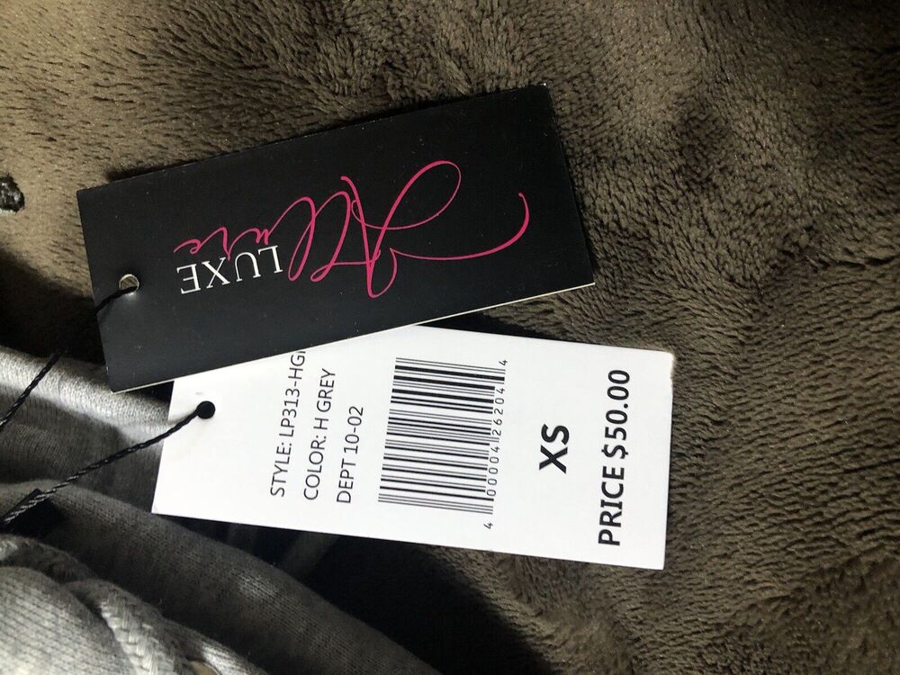 Luxe Allure Lace-Up Grey Womens Sweatpants Size XS - Picture 5 of 7